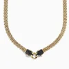 BH Multi Signature 14K Gold Black Diamond and Emerald Panther Necklace, 1.27 | Necklaces & Pendants