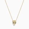 BH Multi Signature 14K Gold Emerald and Diamond Panther Pendant, 0.27 TCW | Necklaces & Pendants