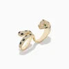 Effy Jewelry Signature 14K Gold Emerald, Black and White Double Finger Ring | Rings