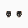 BH Multi Signature 14K Rose Gold Black Diamond u0026 Emerald Earrings, 0.93 TCW | Earrings