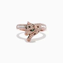 Effy Jewelry Signature 14K Rose Gold Diamond and Tsavorite Ring, 0.72 TCW | Rings