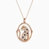 Effy Jewelry Signature 14K Rose Gold Diamond and Emerald Pendant, 0.44 TCW | Necklaces & Pendants