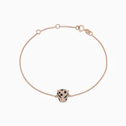 Effy Jewelry Signature 14K Rose Gold Diamond and Tsavorite Garnet Bracelet, 0.18 TCW | Bracelets