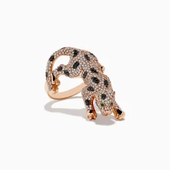 Effy Jewelry Signature 14K Rose Gold Diamond and Emerald Ring, 1.52 TCW | Rings