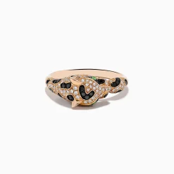 Effy Jewelry Signature 14K Rose Gold Diamond and Garnet Panther Ring, 0.56 TCW | Rings