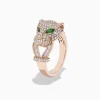 Effy Jewelry Signature 14K Rose Gold Emerald and Diamond Panther Ring | Rings