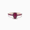 BH Multi Signature 14K Rose Gold Ruby and Tsavorite Panther Ring, 0.59 TCW | Rings