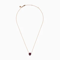 BH Multi Signature 14K Rose Gold Ruby and Tsavorite Panther Necklace, 0.52 TCW | Necklaces & Pendants