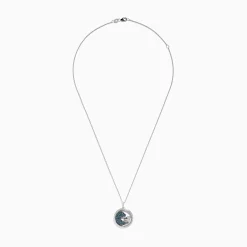 Effy Jewelry Signature 14K White Gold Blue, White, and Black Diamond Pendant | Necklaces & Pendants