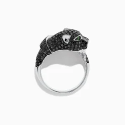 Effy Jewelry Signature 14K White Gold Black u0026 White Diamond Panther Ring, 1.54 TCW | Rings