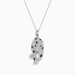 Effy Jewelry Signature 14K White Gold Diamond u0026 Emerald Pendant, 0.79 TCW | Necklaces & Pendants