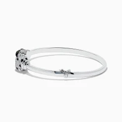 Effy Jewelry Signature 14K White Gold Diamond and Tsavorite Bangle | Bracelets