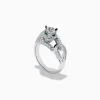 Effy Jewelry Signature 14K White Gold Emerald and Diamond Panther Ring | Rings