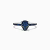 BH Multi Signature 14K White Gold Sapphire and Diamond Panther Ring, 0.59 TCW | Rings