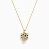 BH Multi Signature 14K Yellow Gold Black and White Diamond Panther Pendant | Necklaces & Pendants