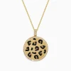 Effy Jewelry Signature 14K Yellow Gold Black White and Espresso Diamond Spot Pendant | Necklaces & Pendants