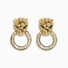 Effy Jewelry Signature 14K Yellow Gold Diamond and Emerald Panther Earrings | Earrings