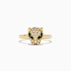 Effy Jewelry Signature 18K Yellow Gold Diamond and Tsavorite Panther Ring | Rings