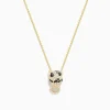 BH Multi Signature 14K Yellow Gold Diamond and Emerald Pendant | Necklaces & Pendants