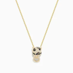 BH Multi Signature 14K Yellow Gold Diamond and Emerald Pendant | Necklaces & Pendants