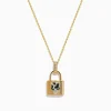 Effy Jewelry Signature 14K Yellow Gold Diamond Lock Pendant | Necklaces & Pendants