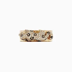 Effy Jewelry Signature 14K Yellow Gold Diamond and Tsavorite Panther Ring, 0.64 TCW | Rings