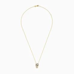 BH Multi Signature 14K Yellow Gold Diamond and Emerald Pendant | Necklaces & Pendants