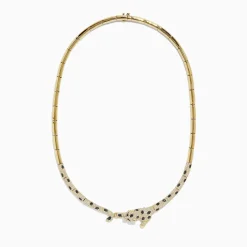 Effy Jewelry Signature 14K Yellow Gold Diamond and Emerald Panther Necklace | Necklaces & Pendants