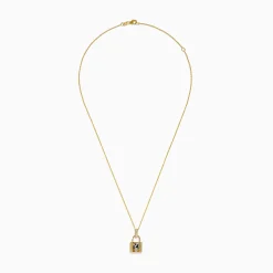 Effy Jewelry Signature 14K Yellow Gold Diamond Lock Pendant | Necklaces & Pendants