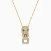 Effy Jewelry Signature 14K Yellow Gold Emerald and Diamond Panther Pendant | Necklaces & Pendants