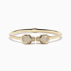Effy Jewelry Signature 14K Yellow Gold Emerald and Diamond Bangle | Bracelets