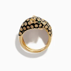 Effy Jewelry Signature 14K Yellow Gold Emerald and Diamond Panther Ring | Rings