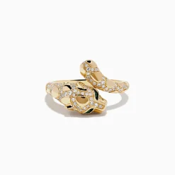 Effy Jewelry Signature 14K Yellow Gold Emerald and Diamond Panther Ring | Rings