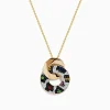 Effy Jewelry Signature 14K Yellow Gold Multi Sapphire Diamond Pendant | Necklaces & Pendants