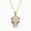 Effy Jewelry Signature 14K Yellow Gold Sapphire and Diamond Panther Pendant | Necklaces & Pendants