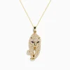 Effy Jewelry Signature 14K Yellow Gold Sapphire and Diamond Panther Necklace | Necklaces & Pendants