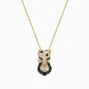 Effy Jewelry Signature 14K Yellow Gold White and Black Diamond Panther Pendant | Necklaces & Pendants