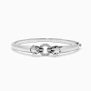 Effy Jewelry Signature Sterling Silver Diamond and Tsavorite Panther Bangle, 0.10 TCW | Bracelets