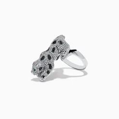 Effy Jewelry Signature White Gold Diamond and Emerald Ring, 1.52 TCW | Rings