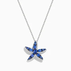 Effy Jewelry 925 Silver Tanzanite and Diamond Starfish Pendant | Necklaces & Pendants