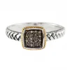 Effy Jewelry 925 Silver u0026 18K Gold Espresso Diamond Ring | Rings