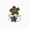 Effy Jewelry Splash Sterling Silver Diamond and Mulit Sapphires Flower Ring | Rings
