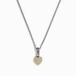 Effy Jewelry 925 Sterling Silver and 18K Yellow Gold Diamond Heart Pendant | Necklaces & Pendants