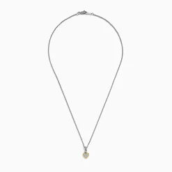 Effy Jewelry 925 Sterling Silver and 18K Yellow Gold Diamond Heart Pendant | Necklaces & Pendants