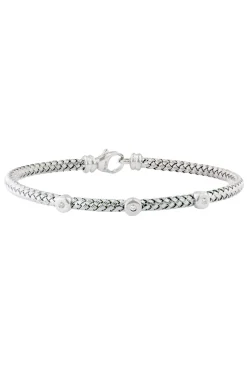 Effy Jewelry 925 Sterling Silver and Diamond Bracelet, .04 TCW | Bracelets