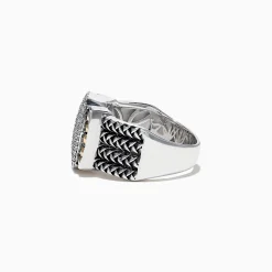 Effy Jewelry 925 Sterling Silver and 18K Yellow Gold Diamond Ring, 0.39 TCW | Rings