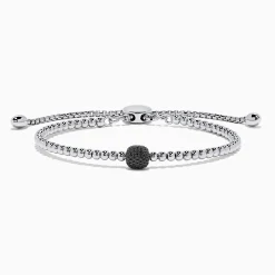 BH Multi 925 Sterling Silver Black Diamond Bracelet, 0.22 TCW | Bracelets