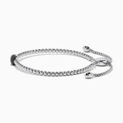 BH Multi 925 Sterling Silver Black Diamond Bracelet, 0.22 TCW | Bracelets