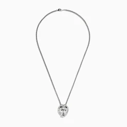 BH Multi 925 Sterling Silver Black Diamond Lion Pendant, 0.07 TCW | Necklaces & Pendants