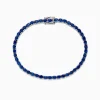 BH Multi 925 Sterling Silver Blue Sapphire Tennis Bracelet, 6.99 TCW | Bracelets